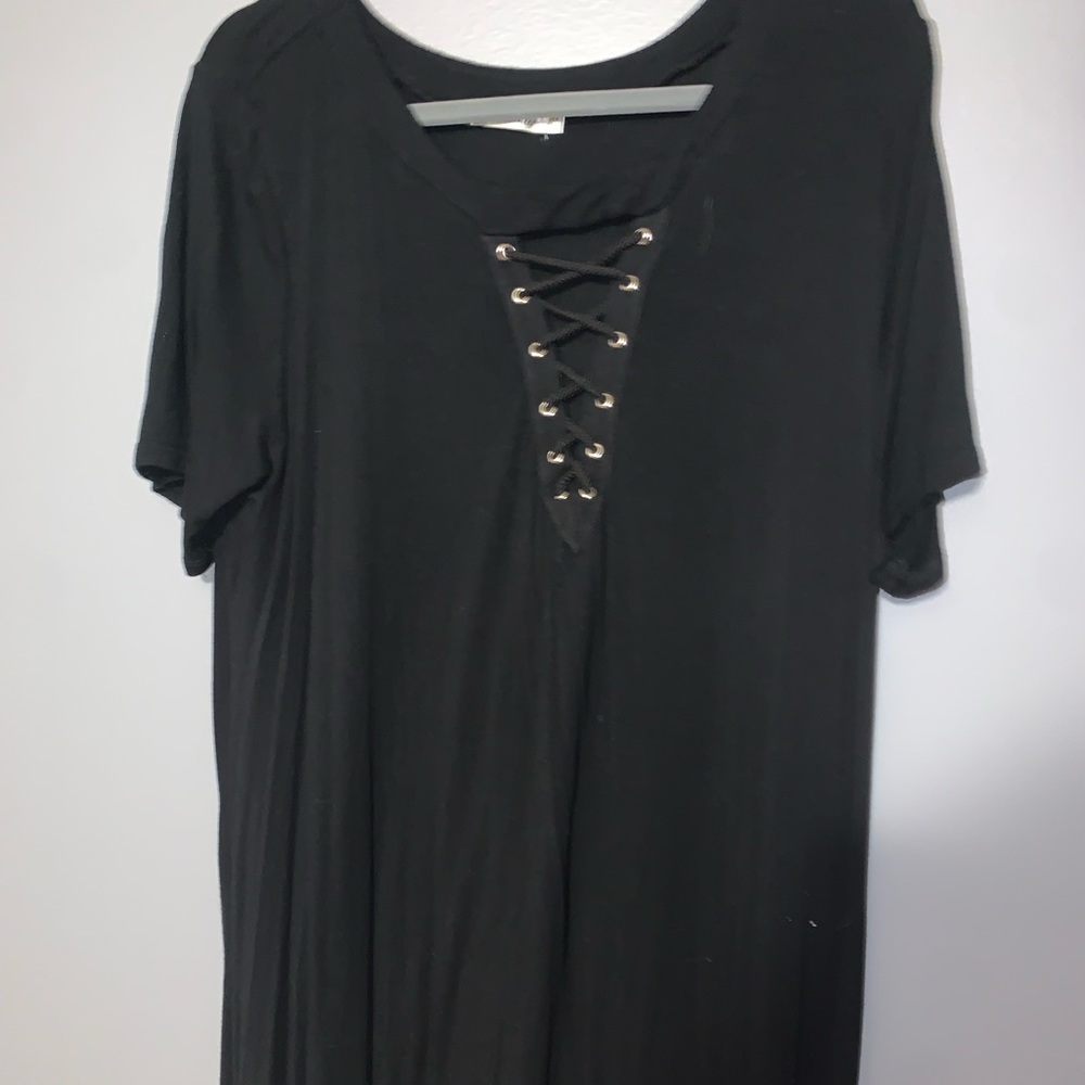 Black T shirt dress